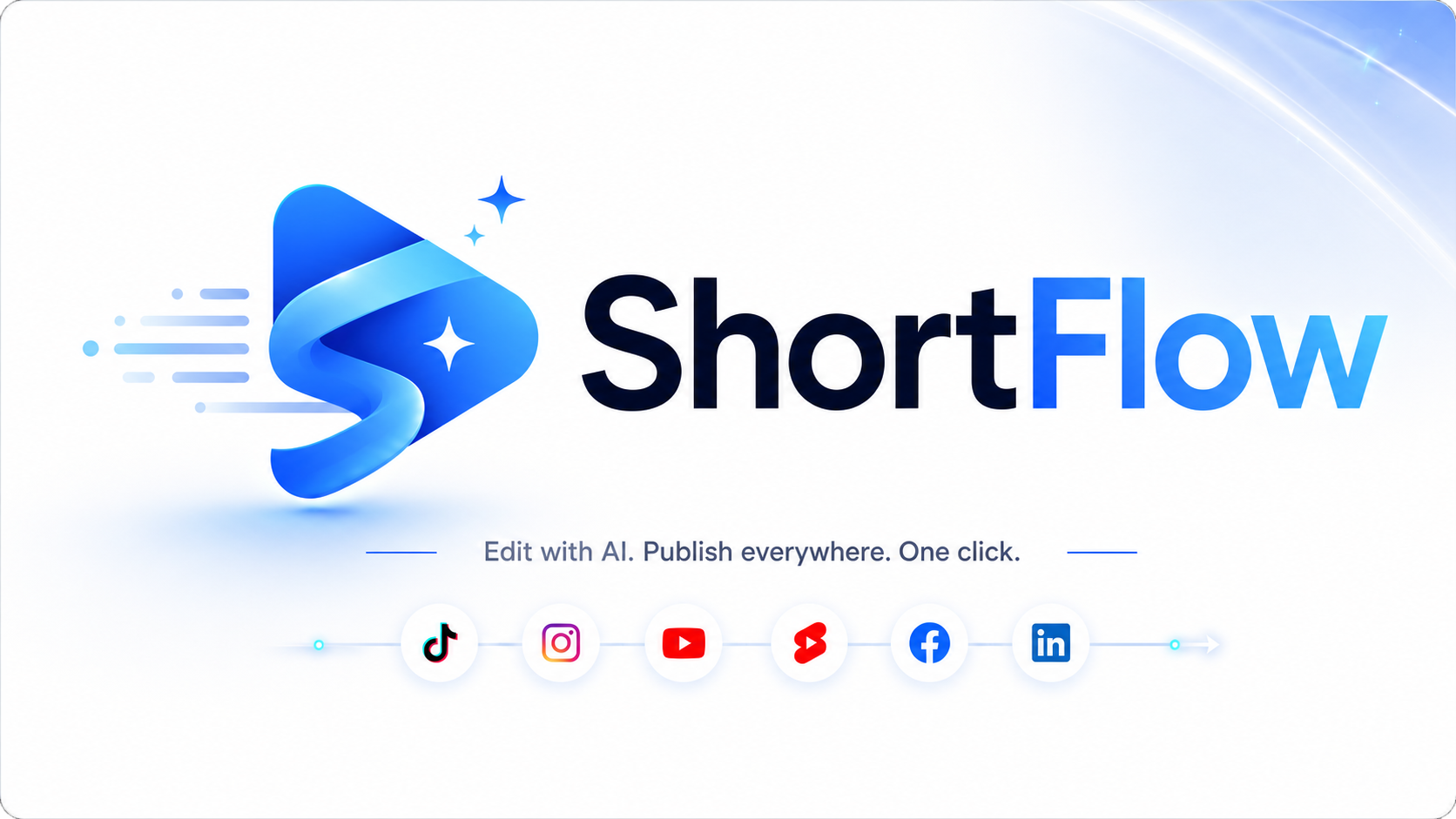 ShortFlow — Edit with AI. Publish everywhere. One click.